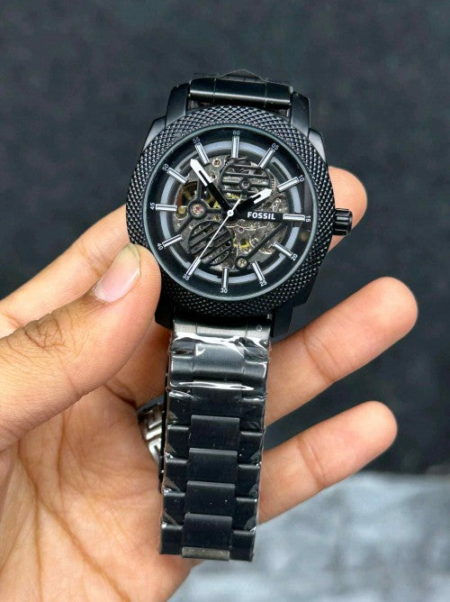fossil_ me3080  black white dail