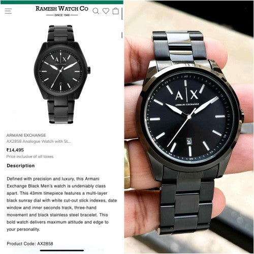 arma_exchange ax 2858 analogue watch