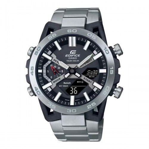 EDIFICE CASIO ECB 2000 SILVER BLACK