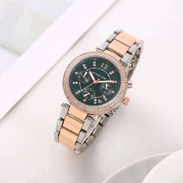 Micheal Kors_Parker_Two-Tone_Green-Dial