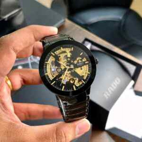 RADO_ CENTRIX AUTOMATIC OPEN HEART BLACK GOLD
