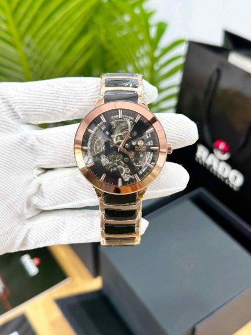 RADO_ CENTRIX AUTOMATIC OPEN HEART TO TONE ROSE BLACK