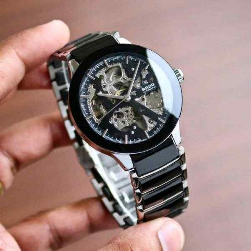 RADO_ CENTRIX AUTOMATIC OPEN HEART SILVER BLACK