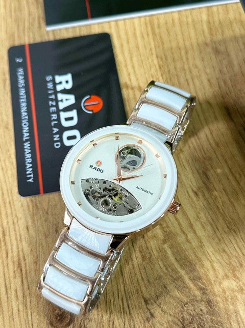 RADO_ CENTRIX AUTOMATIC OPEN HEART WHITE ROSE