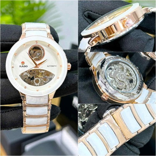 RADO_ CENTRIX AUTOMATIC OPEN HEART WHITE ROSE