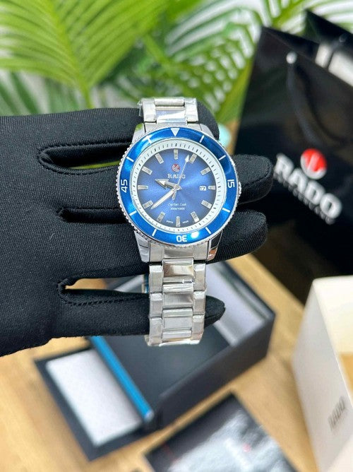 RADO_ CAPTAIN COOK SILVER BLUE