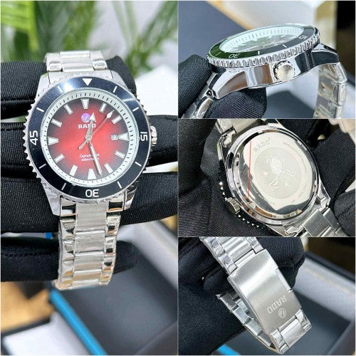 RADO_ CAPTAIN COOK SILVER RED