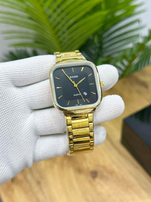 rado_ square slim gold black