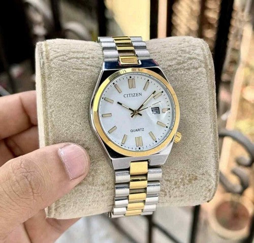 CITIZEN_ TSUYOSA TO TONE GOLD WHITE DIAL