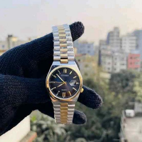 CITIZEN_ TSUYOSA SILVER  TO TONE GOLD BLUE DIAL