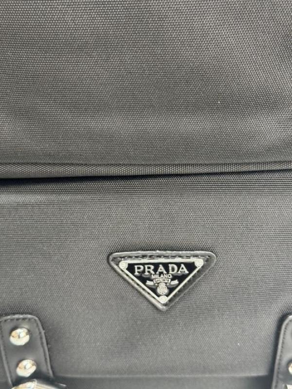 Prad_a Saffiano Re-Nylon Unisex Backpack (2022-Black)