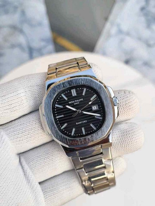 PATEK_ PHILLEPE_ QUARTZ SILVER BLACK