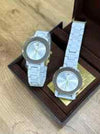 MOVADO COUPLE WATCH GOLD WHITE
