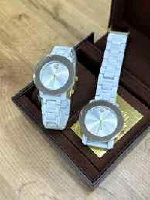 MOVADO COUPLE WATCH GOLD WHITE