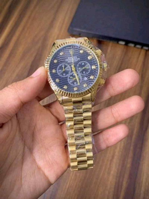 ROLEX_DATE JUST DIAMOND GOLD BLACK