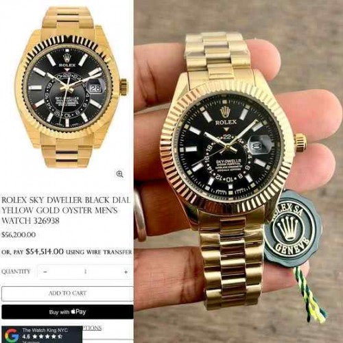 rolex_sky dweller quartz Gold black