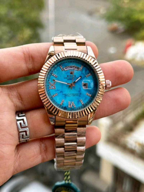 rolex_ day date  quartz rose gold blue 30F8