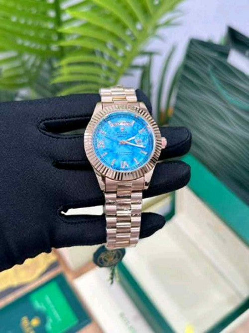 rolex_ day date  quartz rose gold blue 30F8