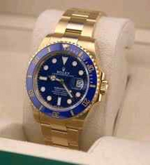 rolex_submariner gold blue quartz