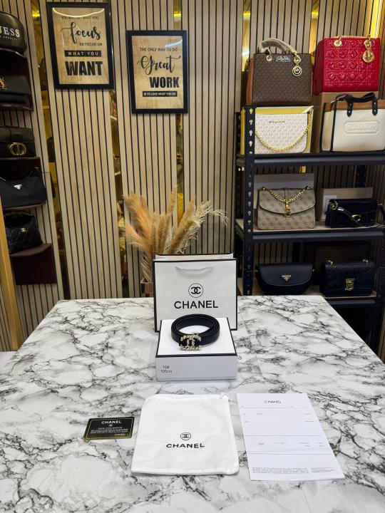 Chane_l CC Pearl Buckle Belt With Box And Dust Bag Including Carry Bag (10)