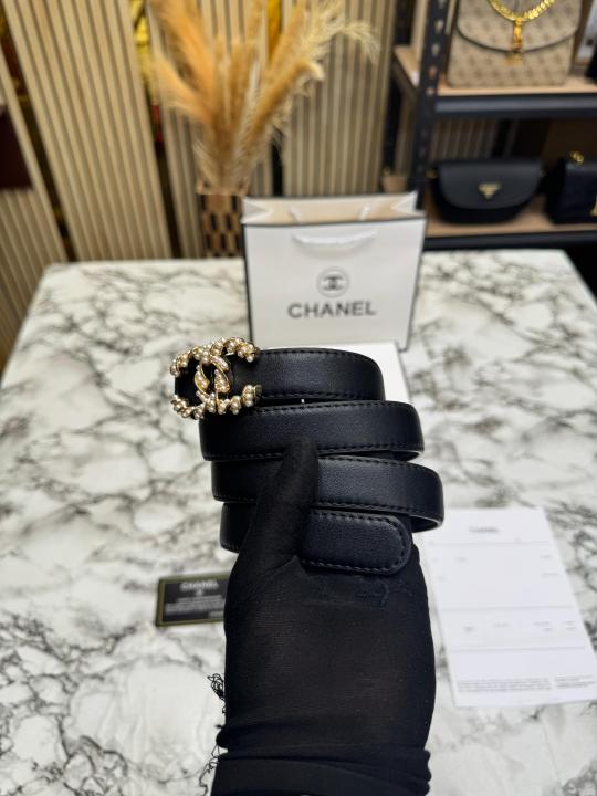 Chane_l CC Pearl Buckle Belt With Box And Dust Bag Including Carry Bag (10)