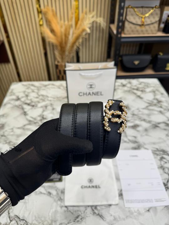 Chane_l CC Pearl Buckle Belt With Box And Dust Bag Including Carry Bag (10)