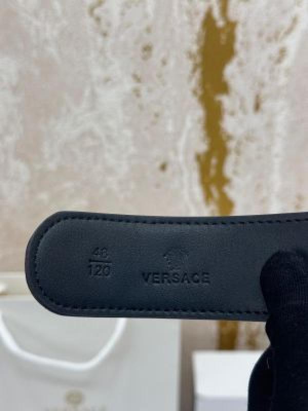 VERSACE BELT COMBO PREMIUM QUALITY WITH OG BOX DUST BAG CARRY BAG (V16 BLACK)