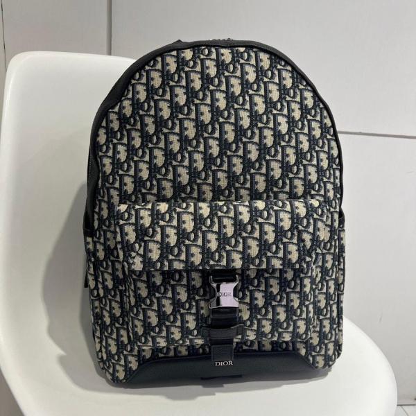 CHRISTIAN DIO_R BAGPACK WITH DUST BAG PREMIUM QUALITY (WHITE BLACK)