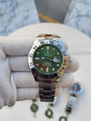 Rollex Explorer Open Back Silver Green Dial  AT383