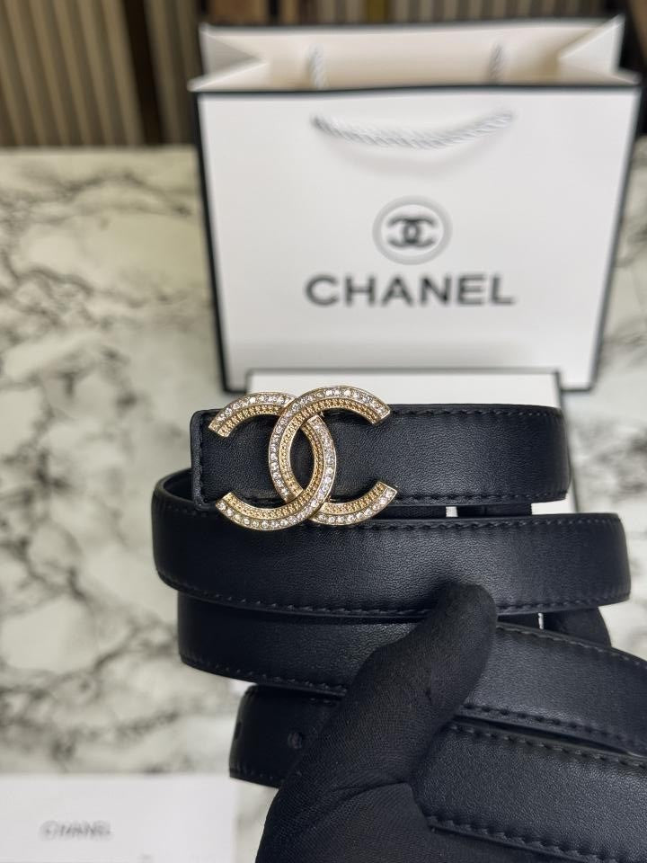 Chane_l Premium Quality Golden Initials Buckle With Box And Dust Bag Including Carry Bag (24)