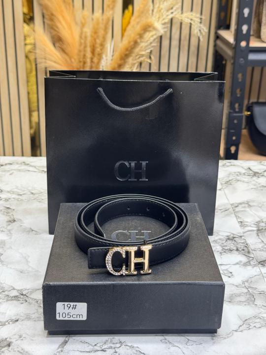 Carolina Herrera Premium Quality Belt With Box And Dust Bag Including Carry Bag (CH-19)