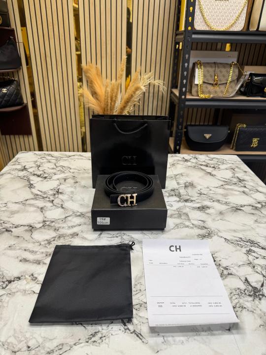 Carolina Herrera Premium Quality Belt With Box And Dust Bag Including Carry Bag (CH-19)