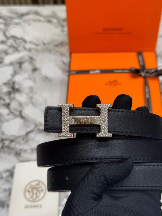 Herme_s H-Buckle Crystal Leather Belt With Box And Dust Bag Including Carry Bag (14)