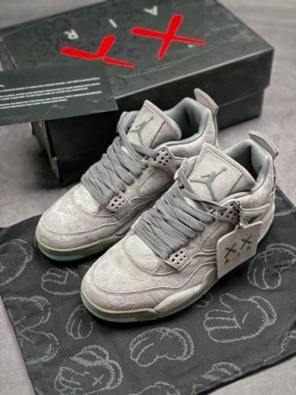 Jordan 4 Kaws Grey Semi ua quality with special box 584