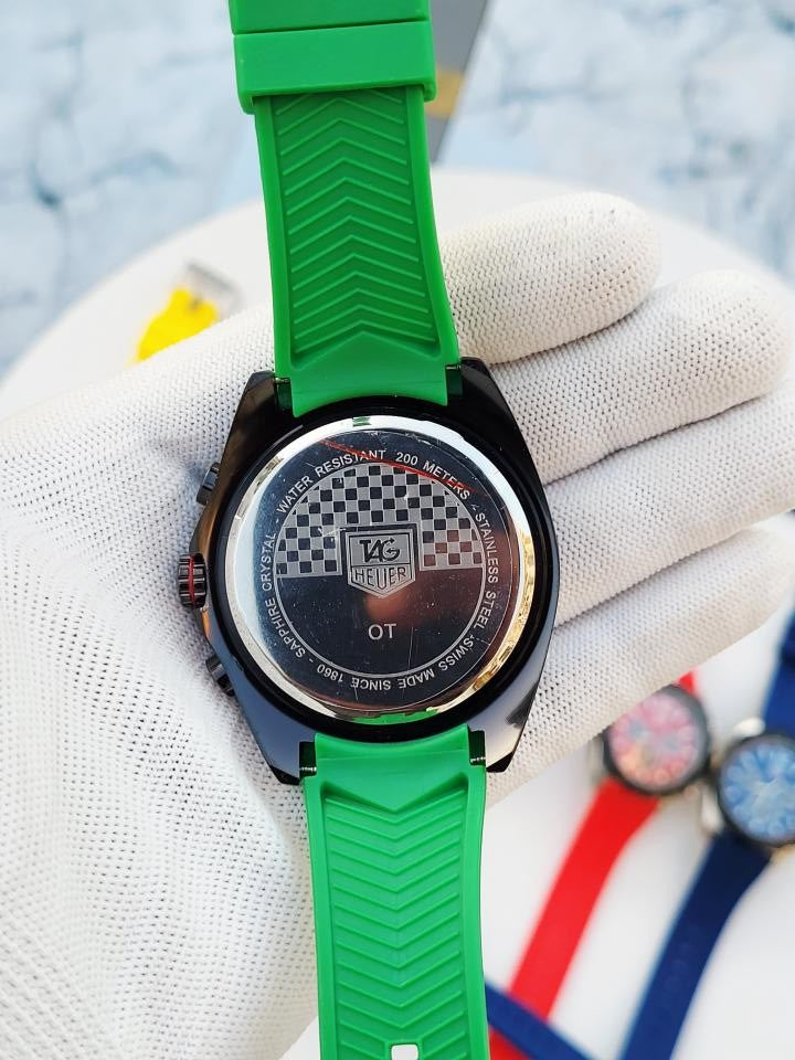 Tag_Heuer FORMULA 1 CHRONOGRPH BLACK GREEN SILICON BELT 362