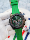SALEAT Tag Huer FORMULA 1 CHRONOGRPH BLACK GREEN SILICON BELT AT362