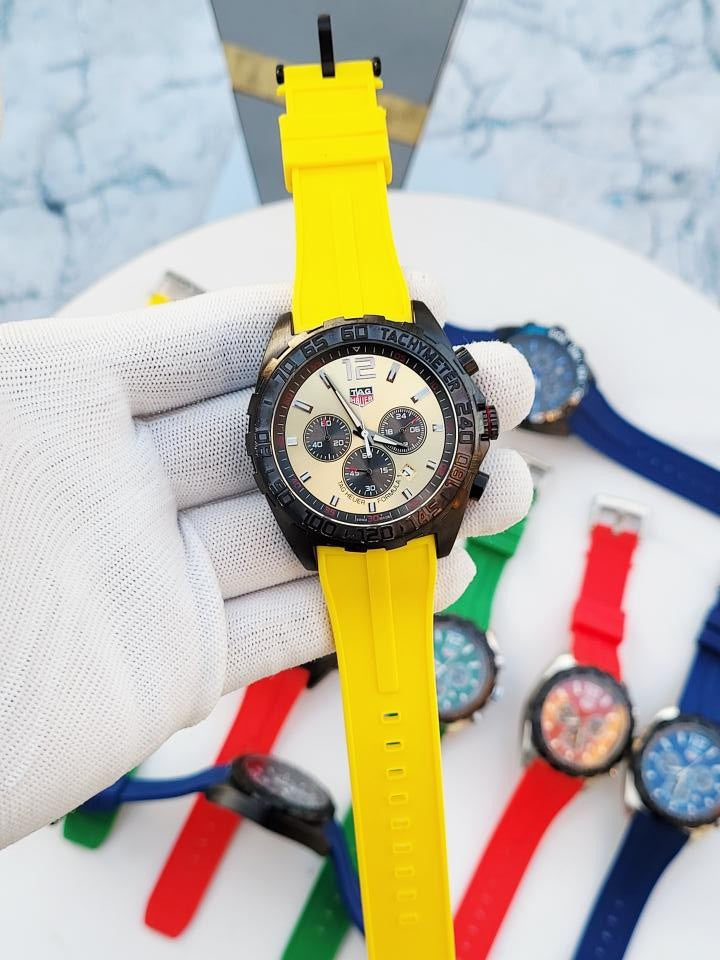 Tag_Heuer FORMULA 1 CHRONOGRPH BLACK YELLOW SILICON BELT 362