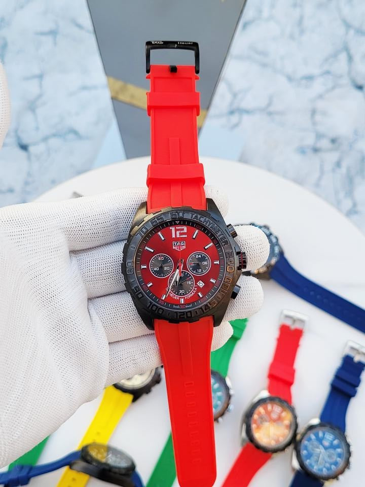 Tag_Heuer FORMULA 1 CHRONOGRPH BLACK RED SILICON BELT 362