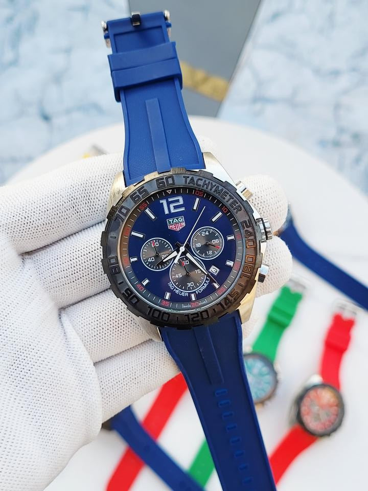 Tag_Heuer FORMULA 1 CHRONOGRPH SILVER BLUE SILICON BELT 362