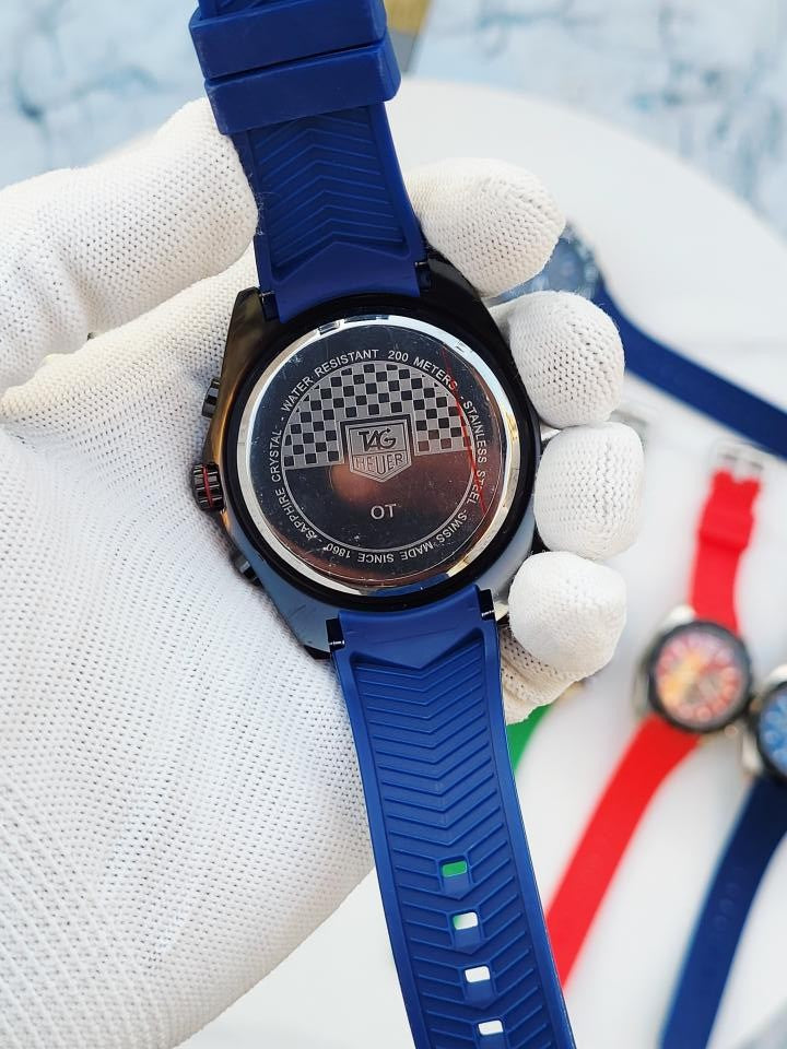 Tag_Heuer FORMULA 1 CHRONOGRPH BLACK BLUE SILICON BELT 362