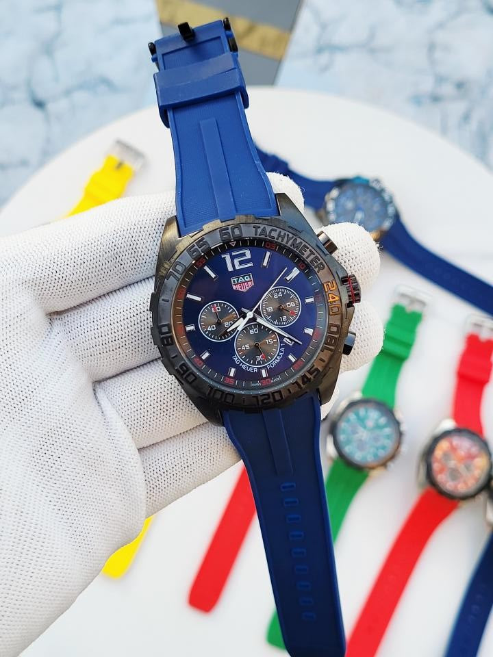 Tag_Heuer FORMULA 1 CHRONOGRPH BLACK BLUE SILICON BELT 362