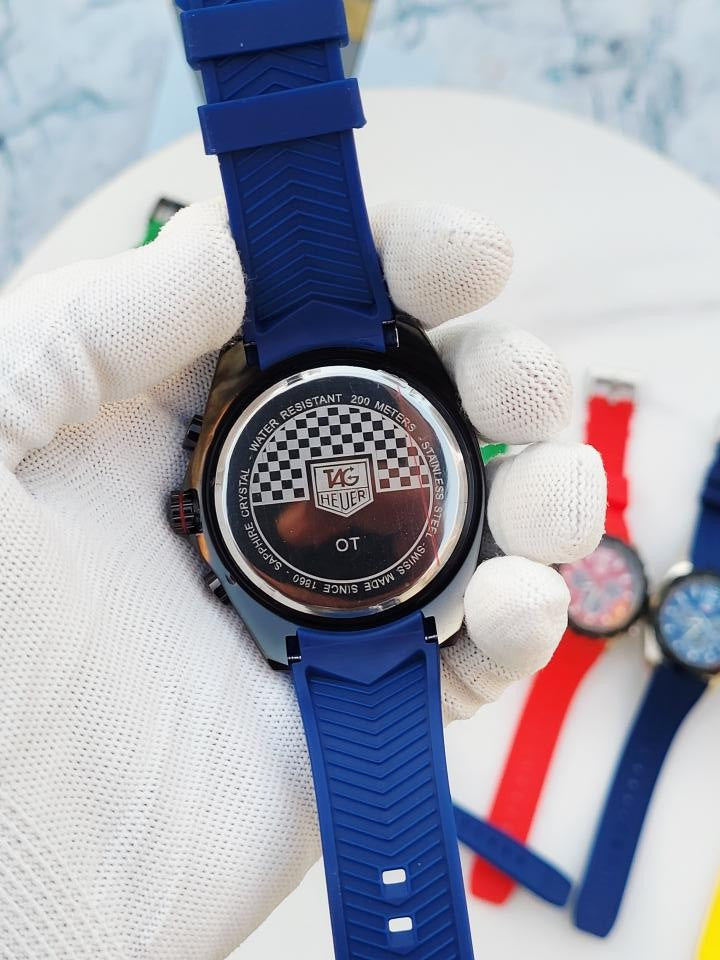 Tag_Heuer FORMULA 1 CHRONOGRPH BLACK BLUE 2 SILICON BELT 362
