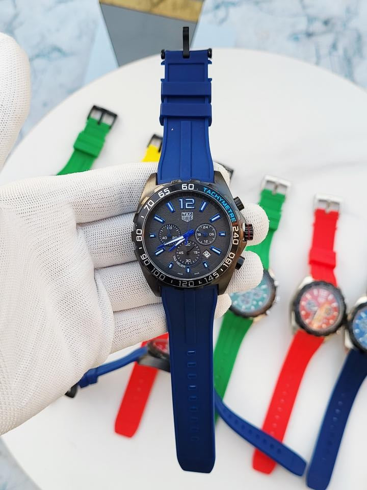 Tag_Heuer FORMULA 1 CHRONOGRPH BLACK BLUE 2 SILICON BELT 362