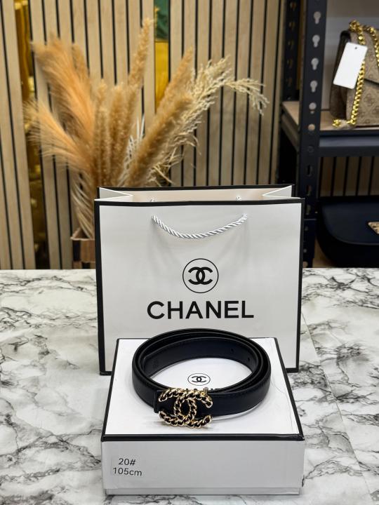 Chane_l Chain CC Buckle Leather Belt With Box And Dust Bag Including Carry Bag (20)