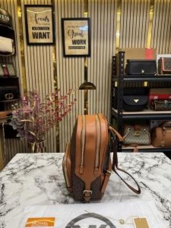 Michael_Kors Jaycee Premium Quality Bagpack With Dust Bag (Coffee Brown) (V-22M07)