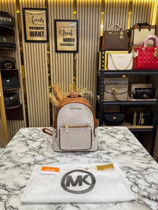 MICHAEL_KORS ADINA BAGPACK WITH DUST BAG PREMIUM QUALITY (BEIGE)
