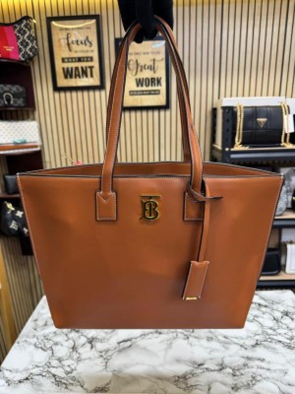 Burberr_y Tb Smooth Leather Tote Bag With Dust Bag (Brown) (V-6009)