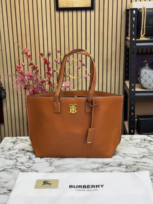 Burberr_y Tb Smooth Leather Tote Bag With Dust Bag (Brown) (V-6009)