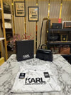 Karl lagerfeld KKushion Pleated Shoulder Bag With Box And Dust Bag (Black) (V-KA669)