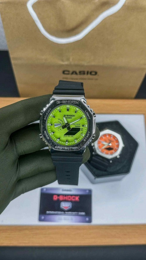 G SHOCK_ GA2100 BLACK STEEL